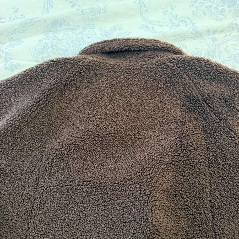 Lulemon Teddy Bear Dark Brown Sherpa Zip Jacket - Picture 7 of 9